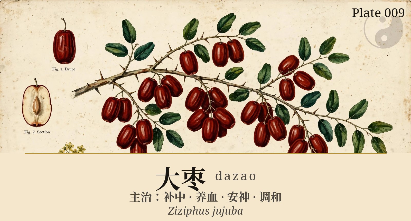 Dazao (Jujube) — classical plate