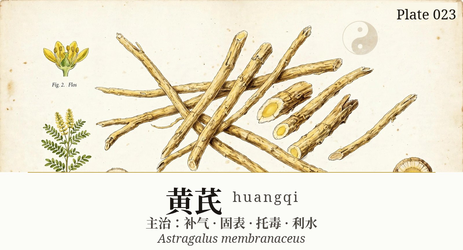 Huangqi (Astragalus Root) — classical plate