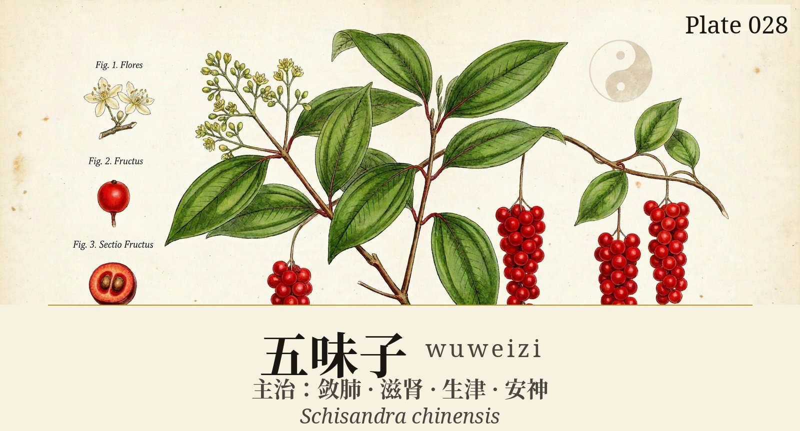 Wuweizi (Schisandra Berry) — classical plate